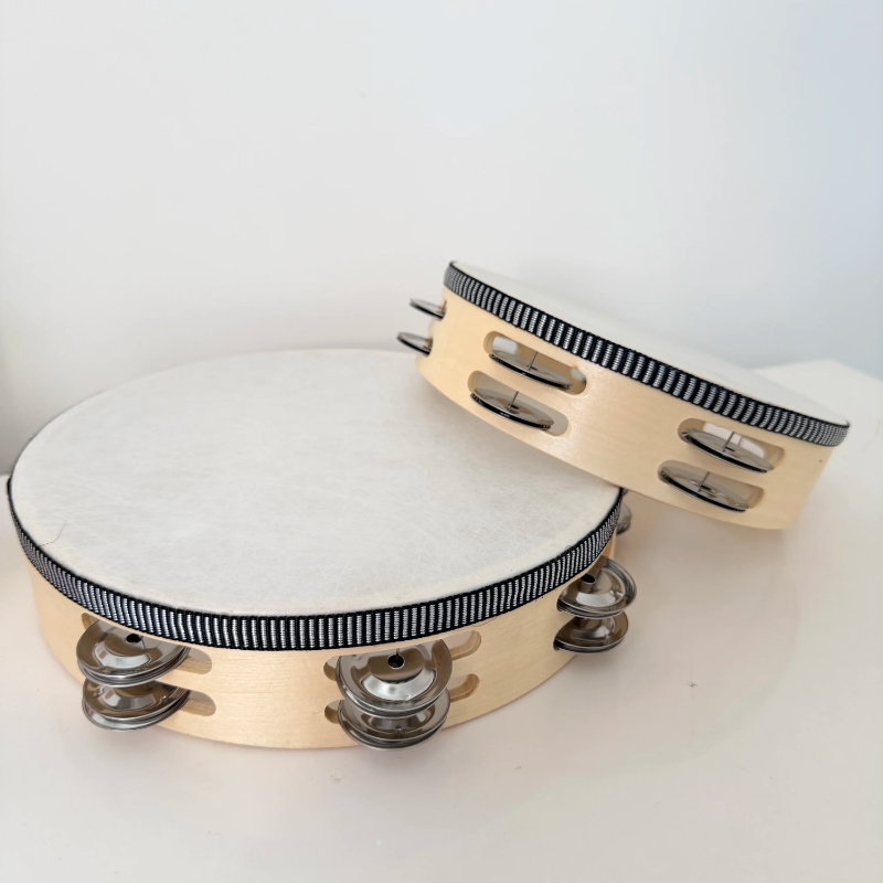 Wooden Tambourine with skin